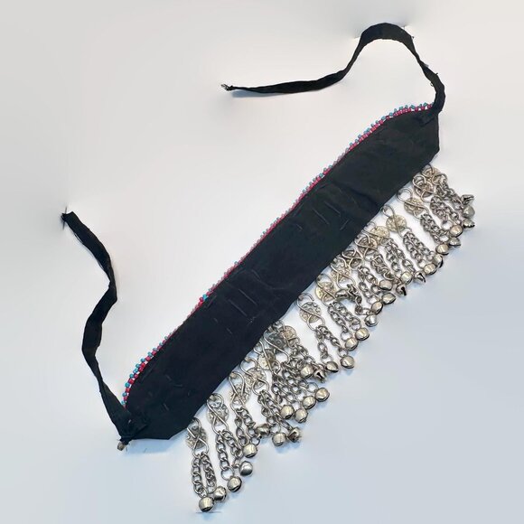 Boho Choker, Afghan, Arm Band, Anklet, Middle Eastern, Vintage Necklace, Blue, - Picture 5 of 5